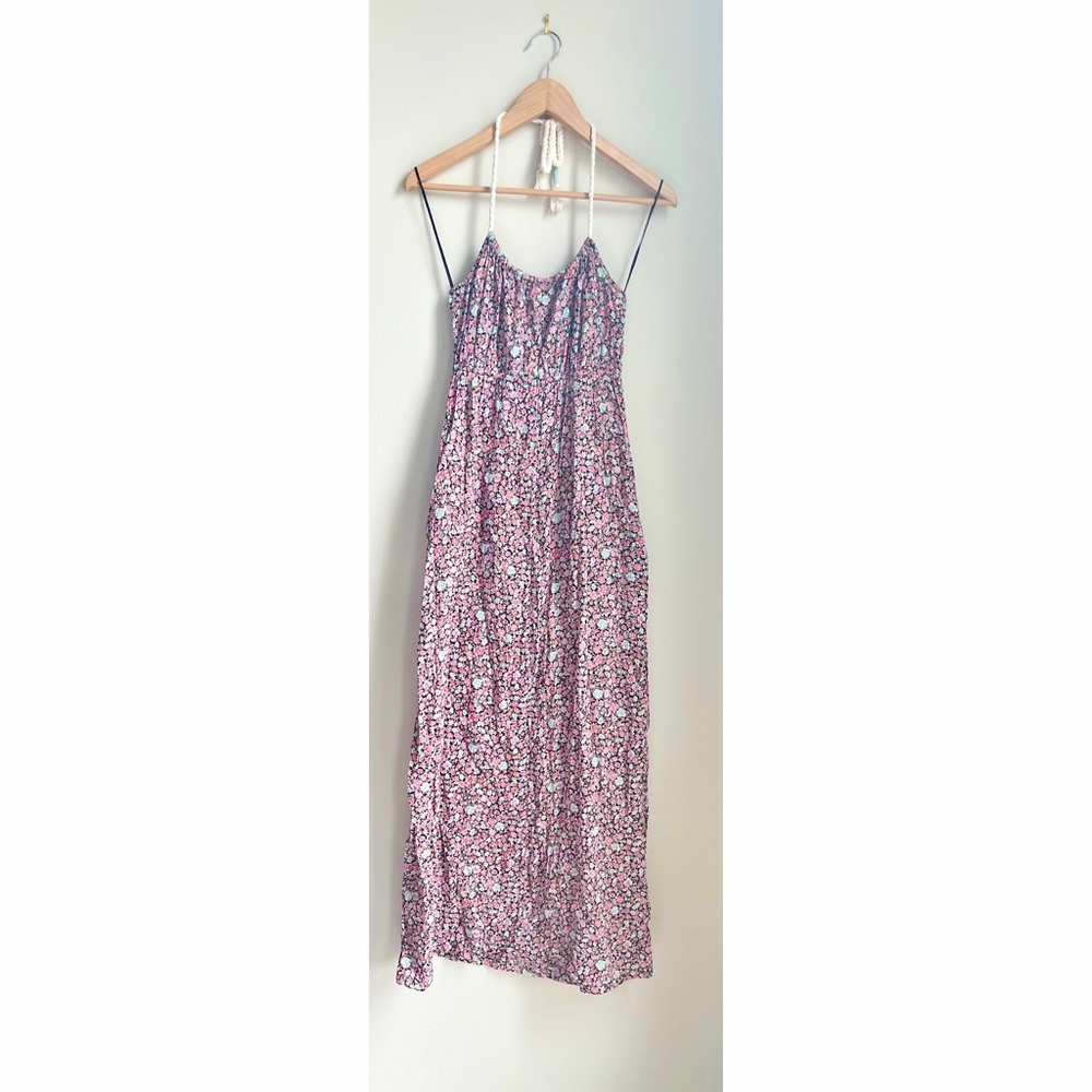 Roxy Multicolor Floral Halter Maxi Dress